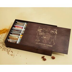 Cadeaux.com Petit coffret d'epices grave « On va se faire griller » - 9 epices du monde