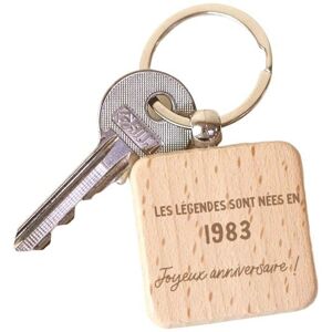 Cadeaux.com Porte-cle en bois message generique annee 1983