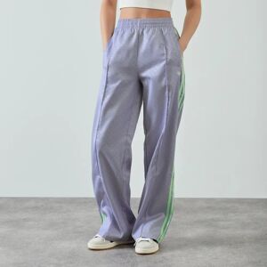 Adidas Originals Pant Jogger Wide Leg Monogram Satin violet/vert xs femme