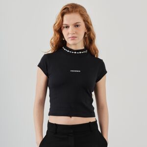 Converse Top Crop Choker Necklace noir l femme