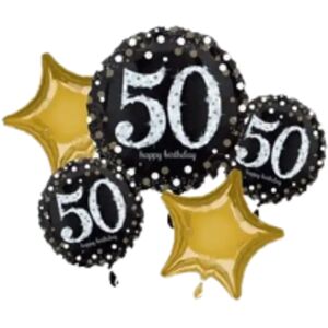 Amscan Bouquet de 5 ballons Birthday 50 ans