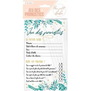 JEU DES PRONOSTICS - GENDER REVEAL - 6 PAGES