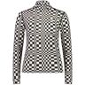 Mons Royale Cascade Merino Flex 200 Mock Neck Ls Aok Checkers Xs  - Checkers - Female