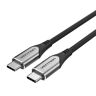 Vention USB-C 3.1/M -> USB-C 3.1/M, (szövet, szürke), 1m, kábel