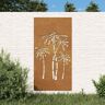 vidaXL pálmafa mintás corten acél kerti faldísz 105 x 55 cm