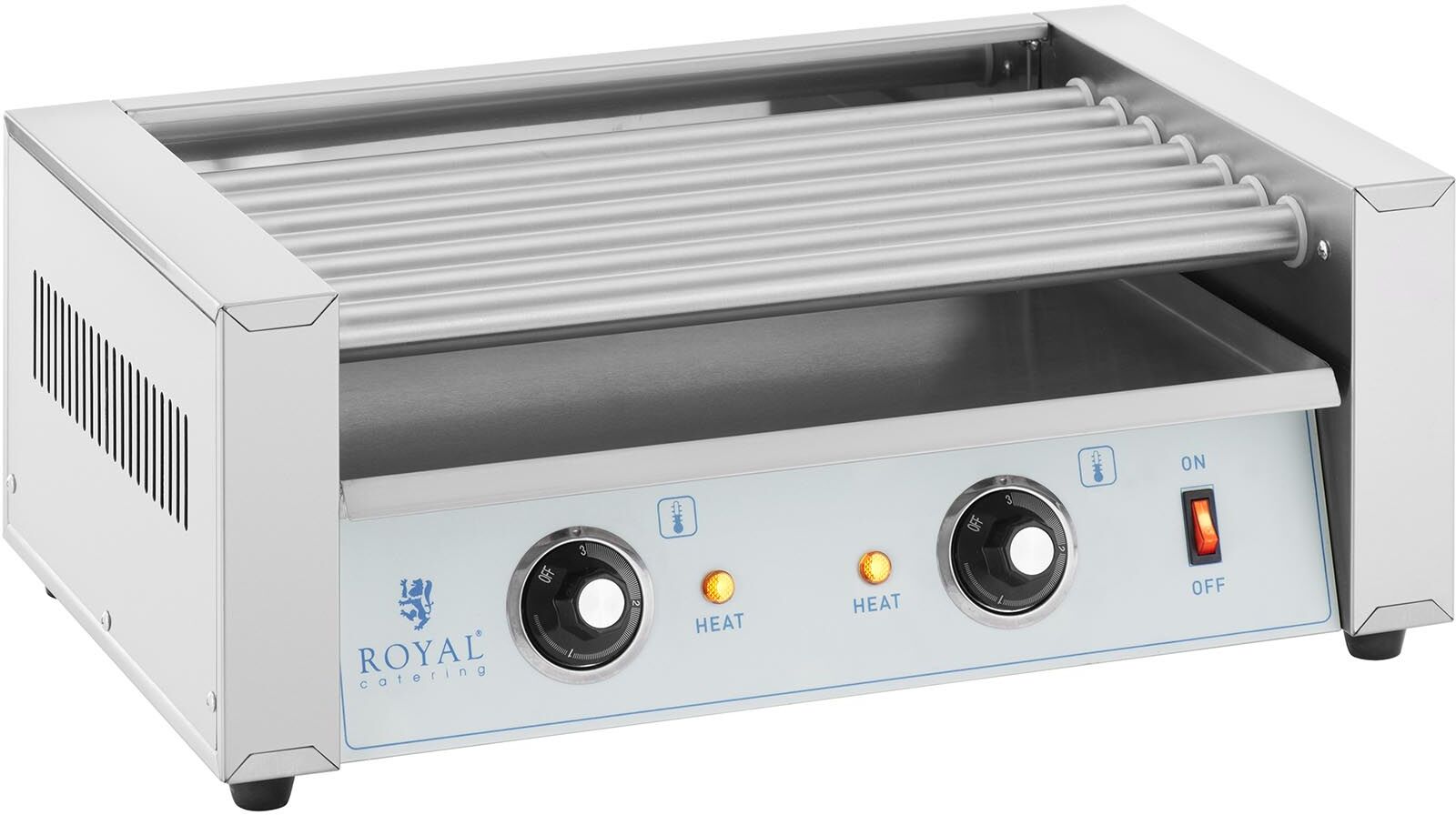 Royal Catering Hot Dog Grill - 7 rollers - Royal Catering - stainless steel