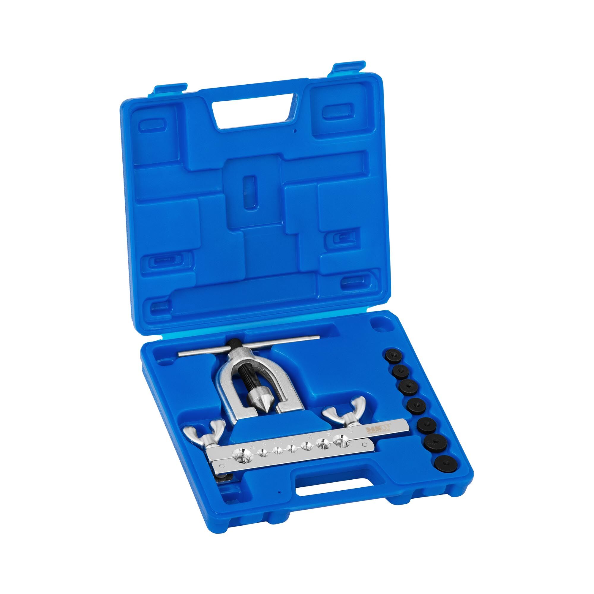 MSW Brake Line Flare Tool - 7 pressure pieces - pipe wall thickness up to 1 mm - carbon steel