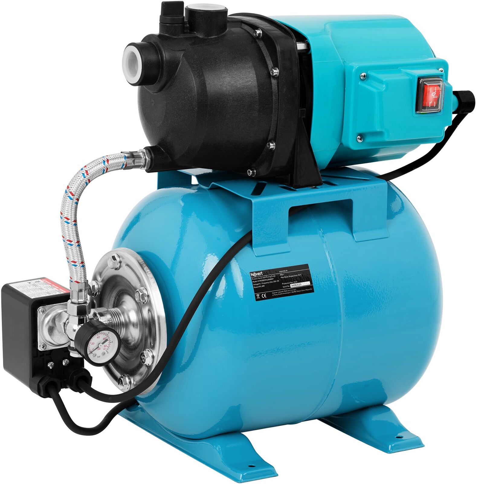 hillvert Self-Priming Pump - 2,700 L/h - 600 W