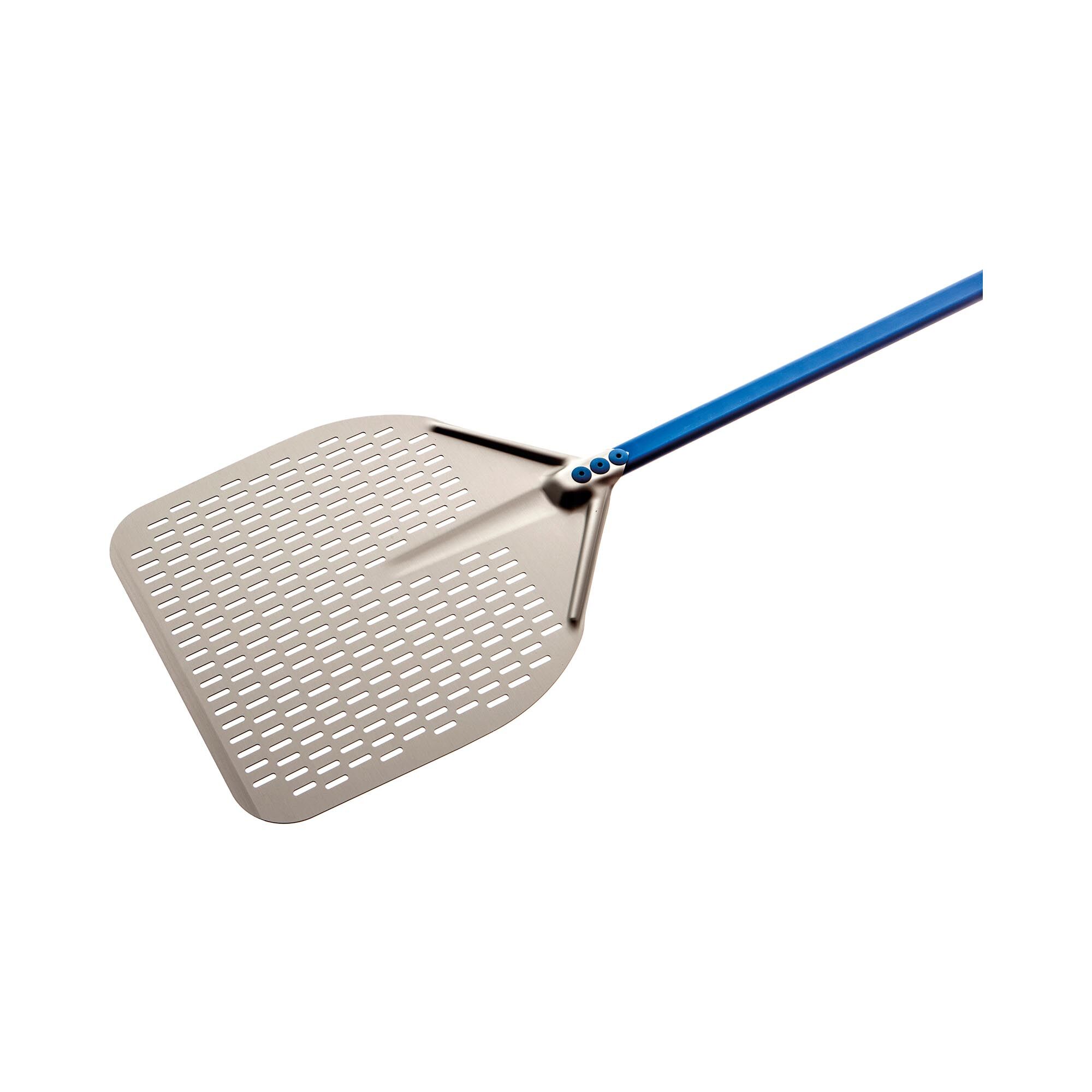 Gi.Metal Pizza Peel - 45 x 45 cm - perforated - handle: 120 cm - aluminium (anodised)