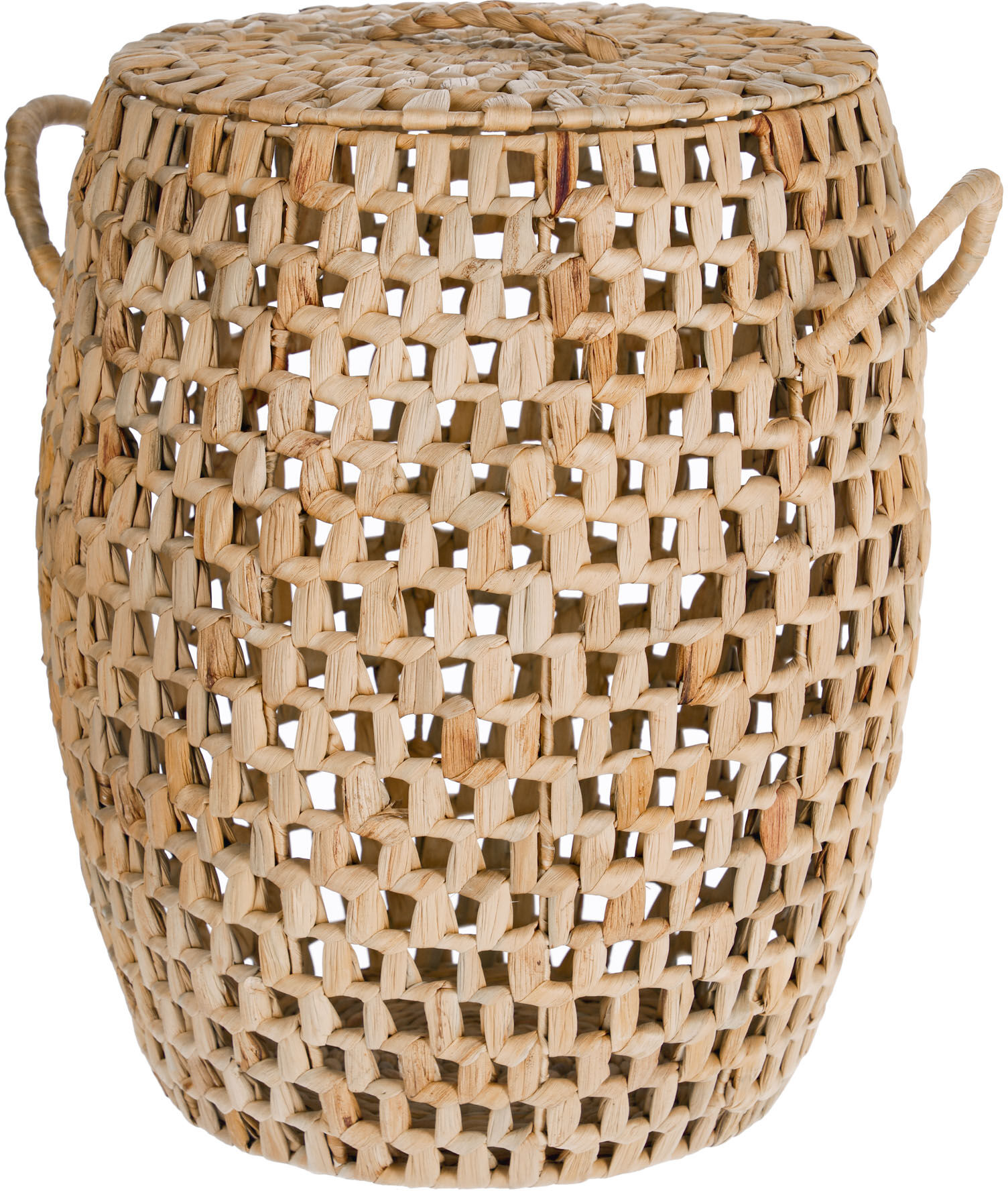 Kave Home Zaya basket with handles, made from natural fibres