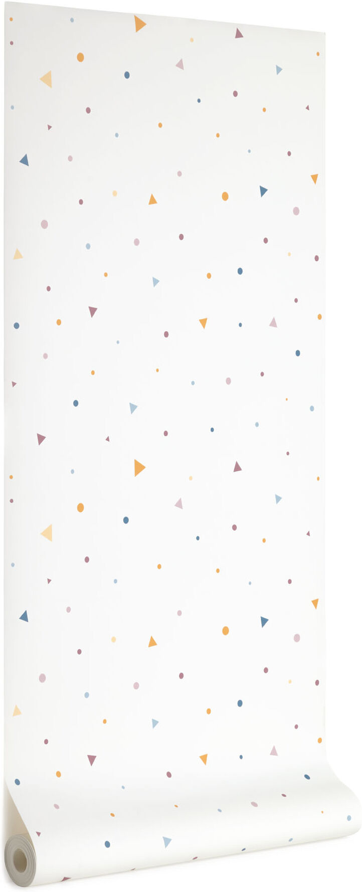 Kave Home Miris wallpaper multicoloured polka dot and triangle pattern, 10 x 0,53 m FSC MIX Credit