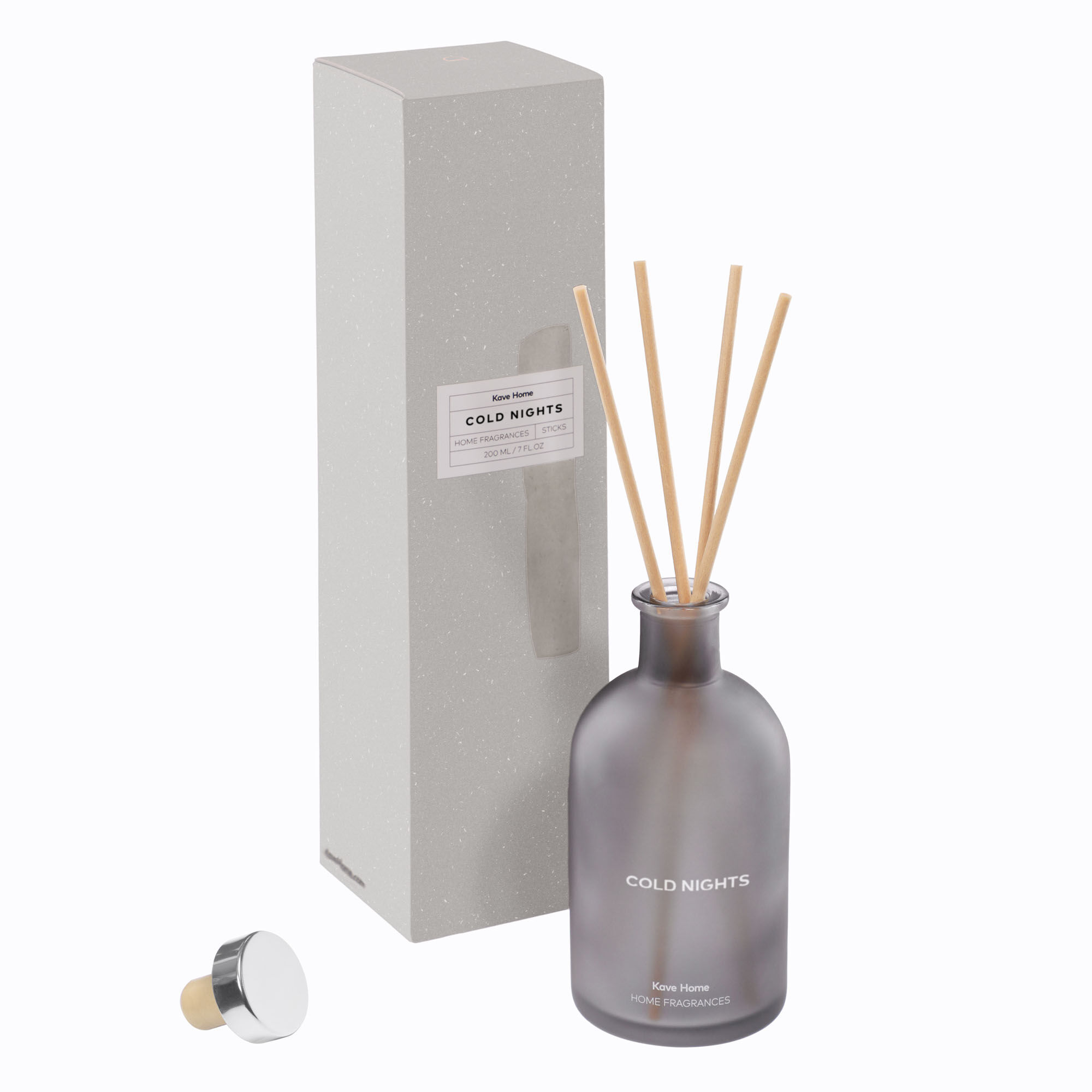 Kave Home Cold Nights grey stick diffuser 200 ml