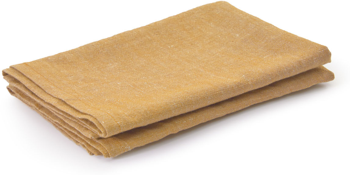 Kave Home Abinadi set of two napkins in mustard cotton and linen