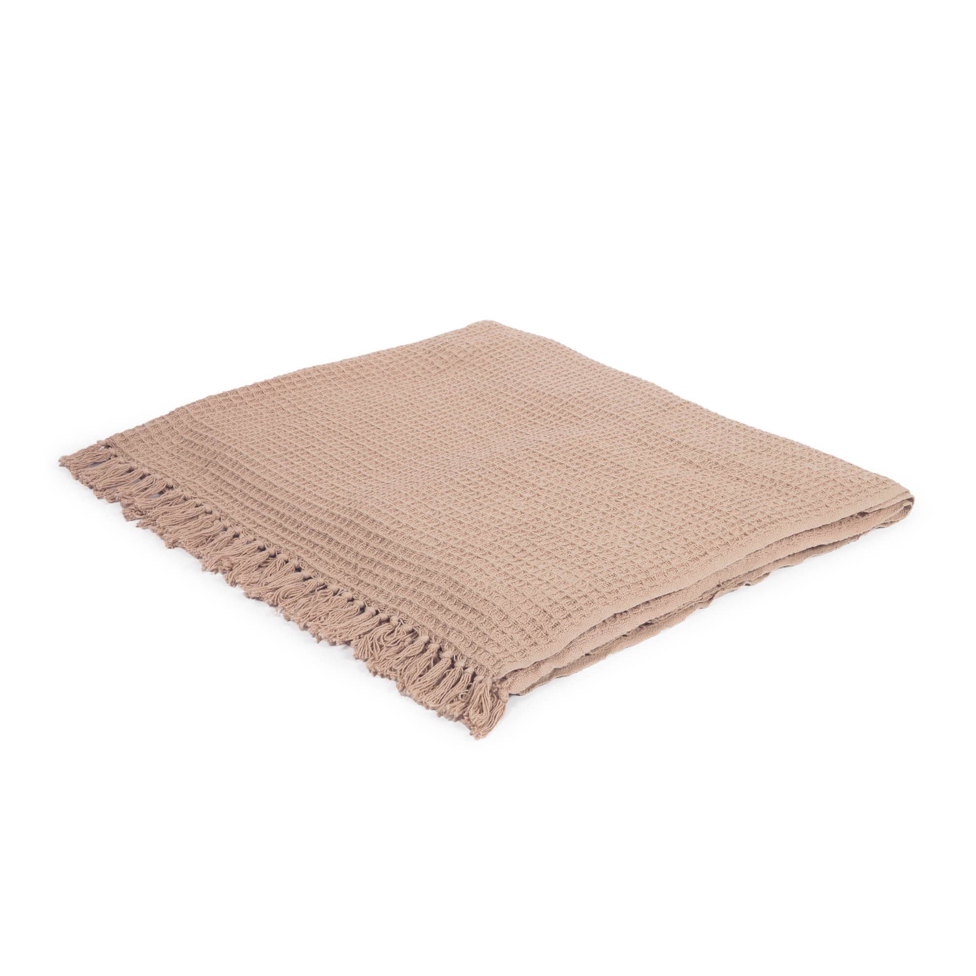 Kave Home Shallowy 100% cotton blanket in light pink 130 x 170 cm