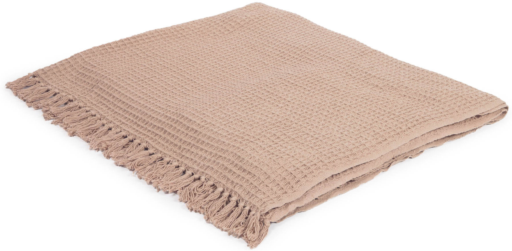 Kave Home Shallowy 100% cotton blanket in light pink 130 x 170 cm