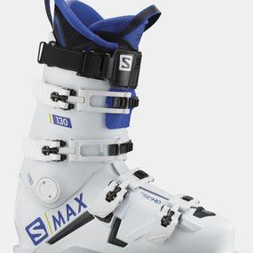 Salomon Mens S/Max 130 Ski Boots White / Race Blue / Black Size: (25.5)