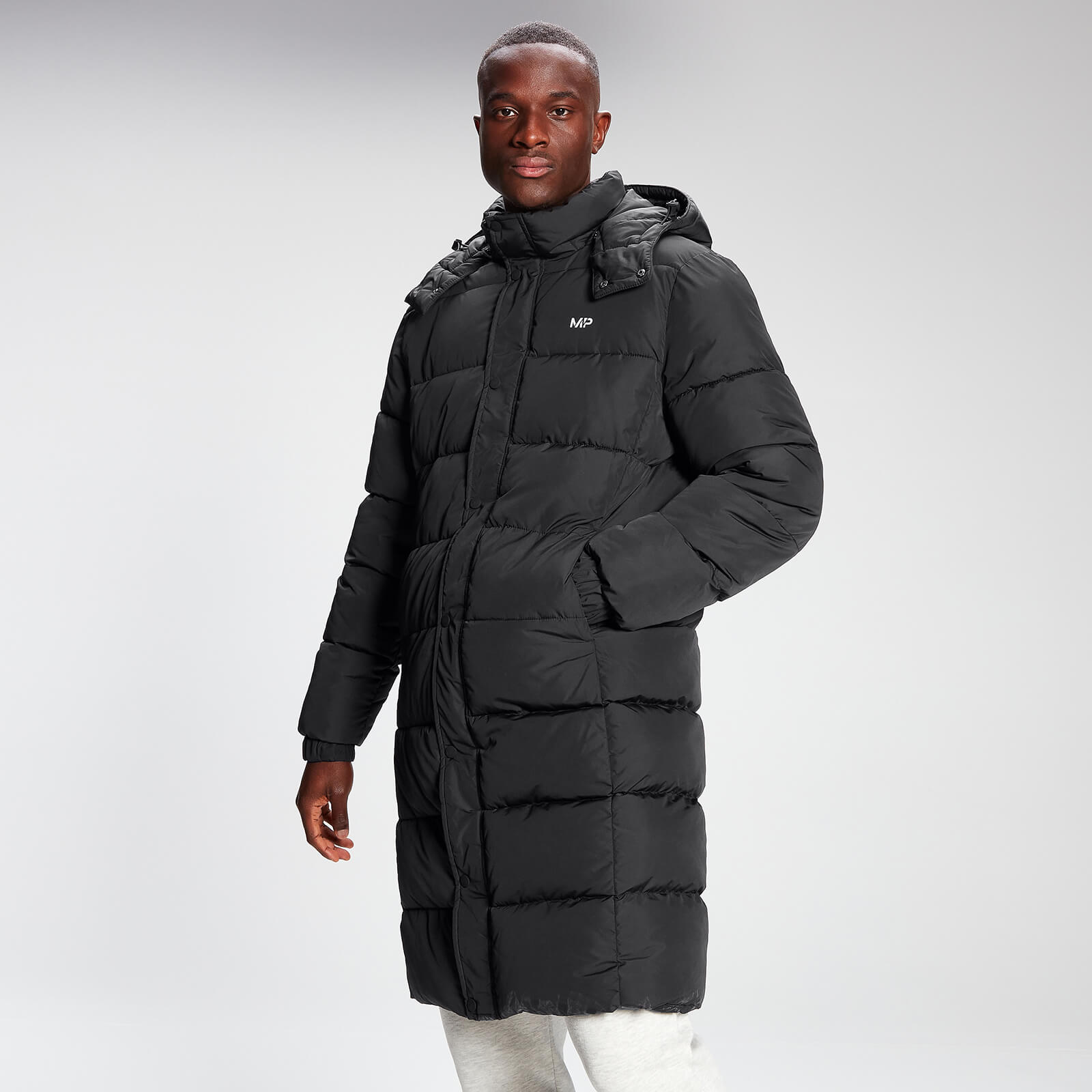 MP Men's Long Puffer Jacket - Black - XL