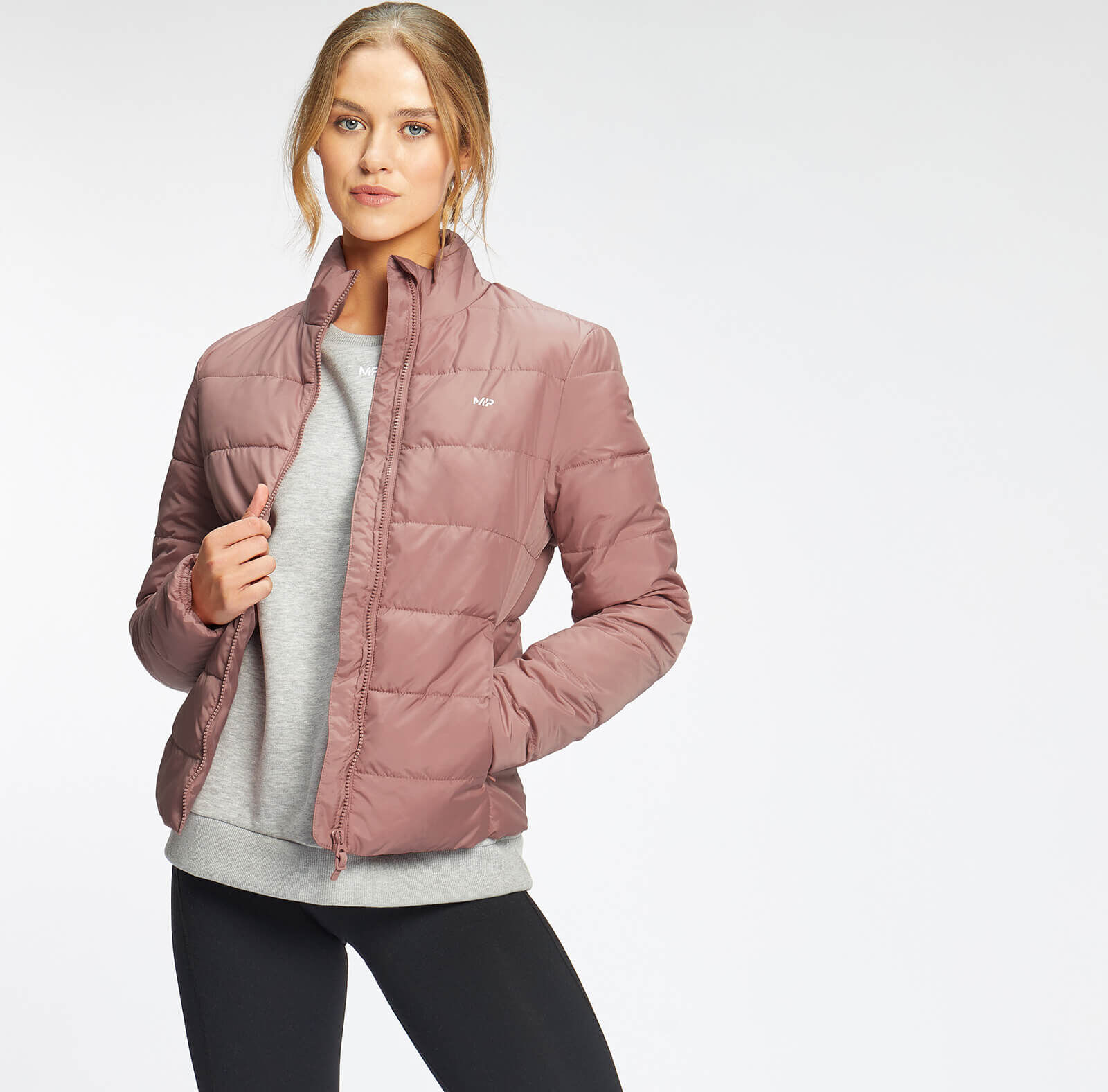 MP Women's Outerwear Lightweight Puffer Jacket - Dust Pink  - S