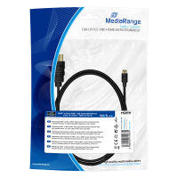 Diversen MediaRange connection cable, 10.2 gbit/s, 2.0m, black