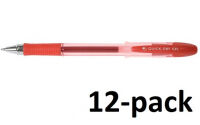 Q-Connect KF00680 quick-dry red gel pen (12-pack)