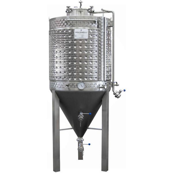 polsinelli fermentatore inox conico 60° refrigerato 500 l