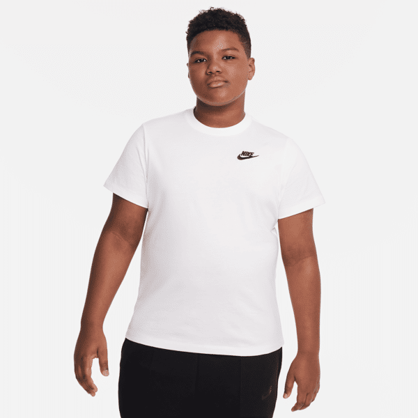 nike t-shirt  sportswear (taglia grande) - ragazzo/a - bianco