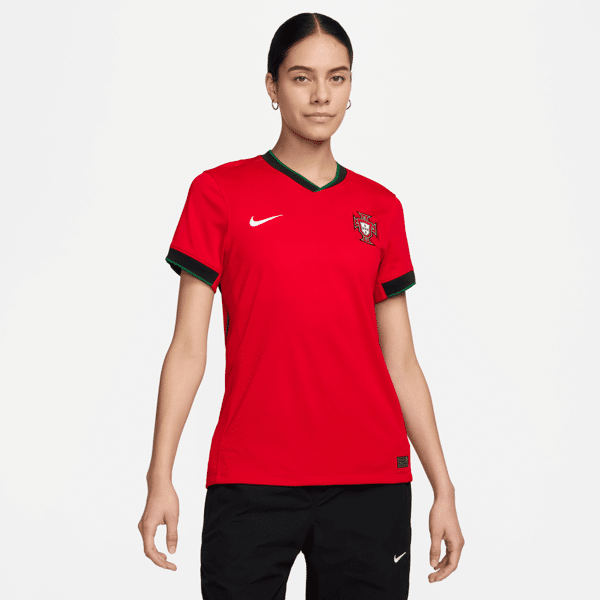 nike maglia da calcio replica  dri-fit portogallo (squadra maschile) 2024/25 stadium da donna – home - rosso