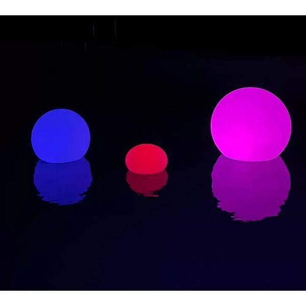 sfera led oval ball luminosa decorativa da giardino 1w rgbw 20×14 cm ip67 a batteria 1 lampada piccola v-tac