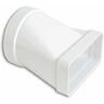 Edil Plast LA VENTILAZIONE GIUNTO ORIZZONTALE IN ABS DA TUBO TONDO A RETTANGOLARE (E VICEVERSA) DN. 100 120X60 CGO112B