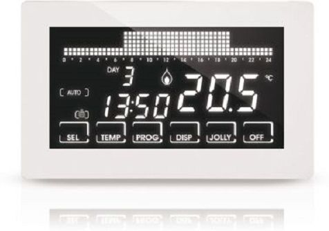 Fantini Cosmi Cronotermostato settimanale ultrapiatto touch screen Bianco "Intellitouch CH193B