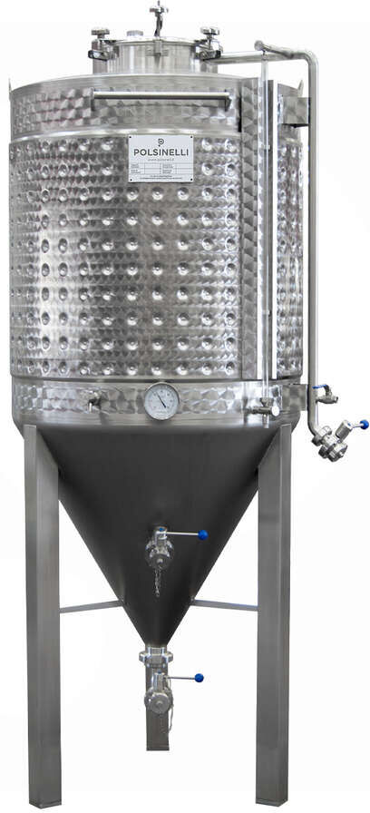 Polsinelli Fermentatore inox conico 60° refrigerato 500 L