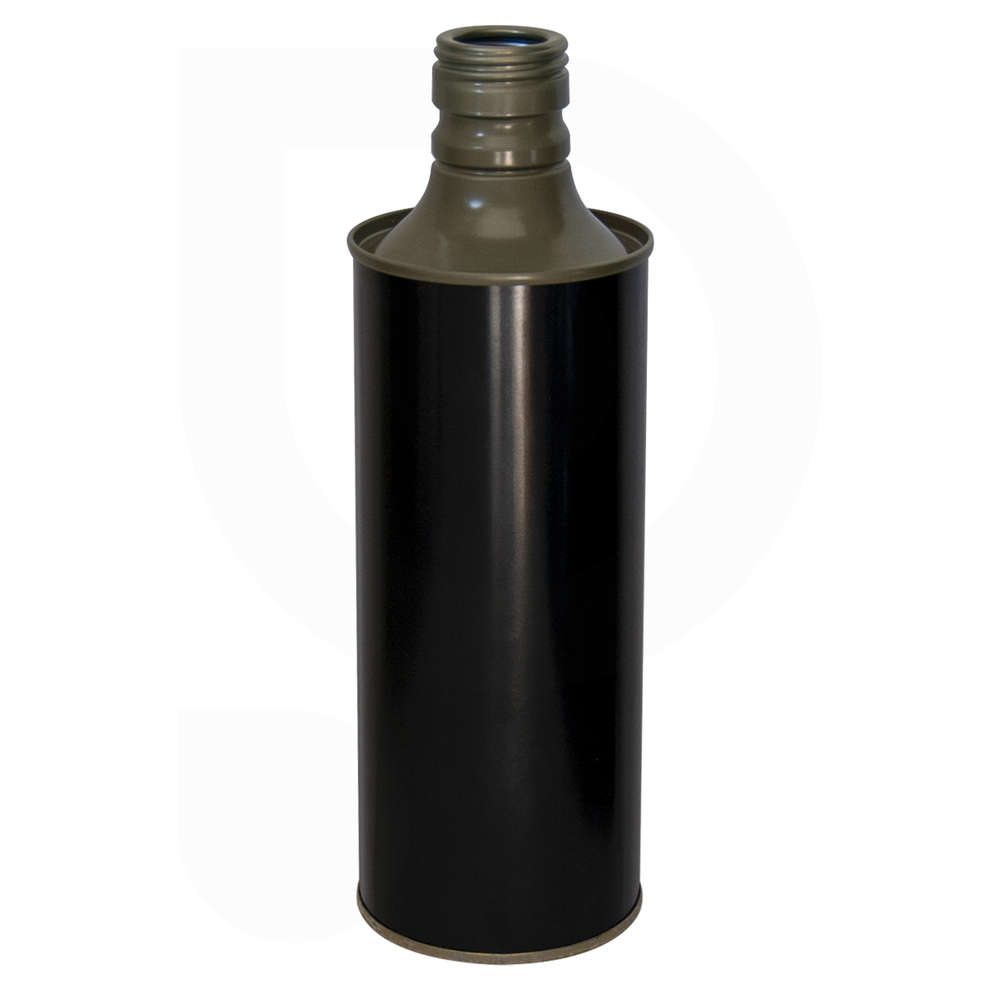 Polsinelli Lattina cilindrica per olio 0,50 L nero lucido (35 pezzi)