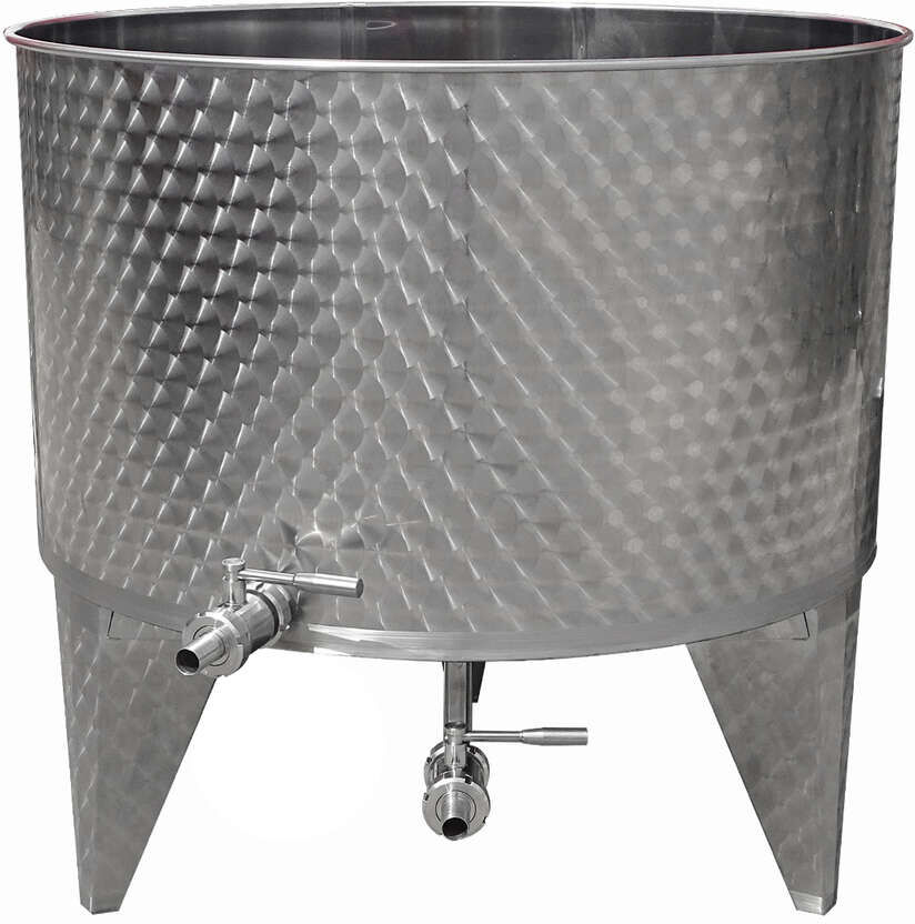 Polsinelli Mastello Acciaio Inox da 1000 L con Fondo Conico 10°