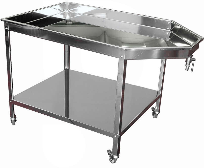 Polsinelli Tavolo Spersore Inox 1000X800 con ripiano