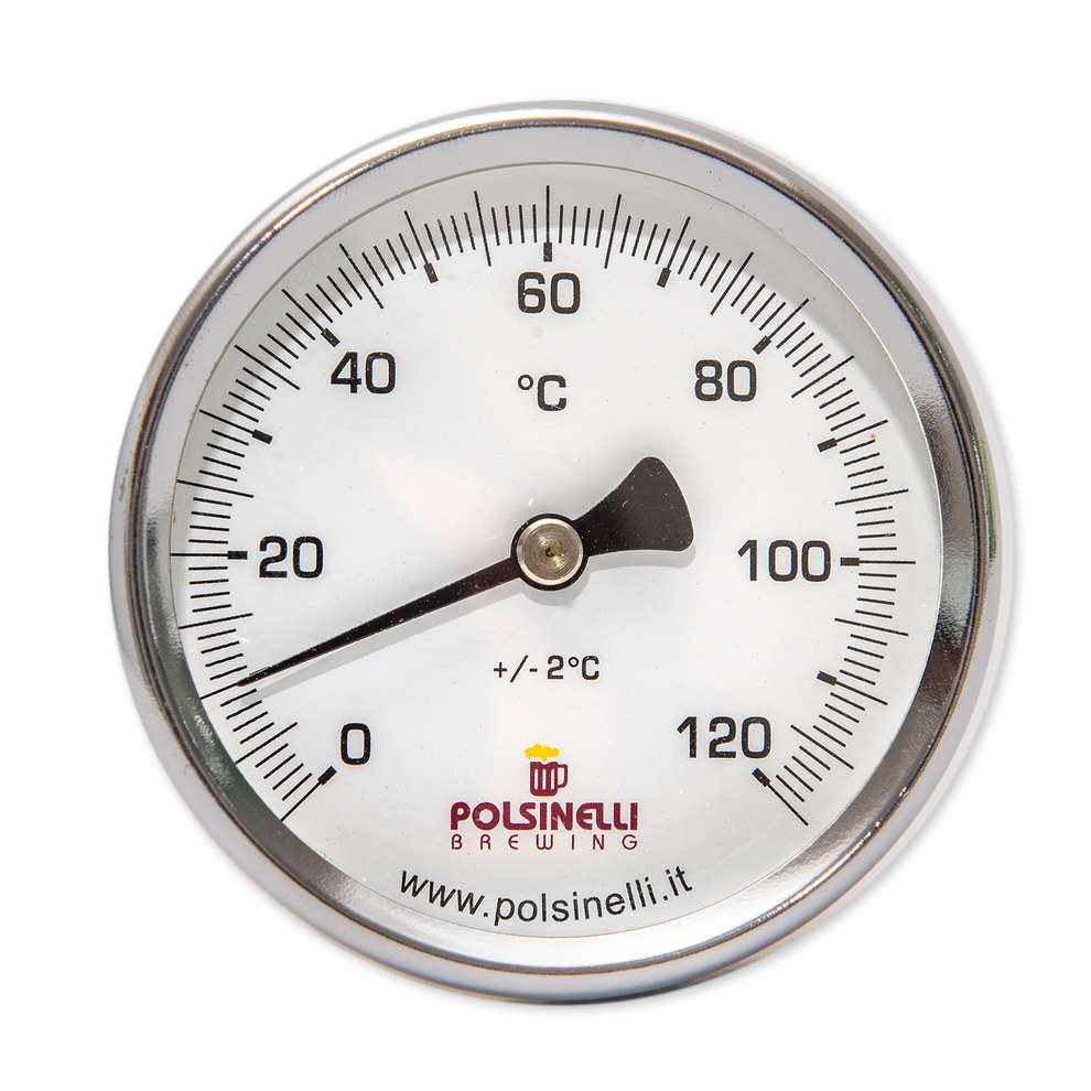 Polsinelli Termometro con pozzetto inox AISI 304 - 65 mm