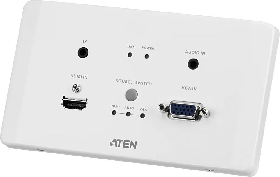 Aten Trasmettitore HDBaseT HDMI e VGA con piastra da parete UE/PoH (4K a 100 m) (HDBaseT Classe A) [VE2812AEUT-AT-G]