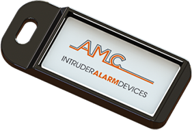 AMC Portachiave in ABS nero, IP68, con tag RFID per attivazione e disattivazione impianto KX-KEY