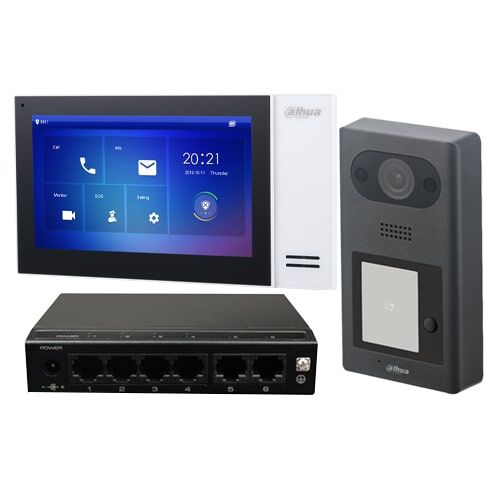DAHUA DHI-KTP32. Kit videocitofono 2MP ad un pulsante e display 7" touch screen