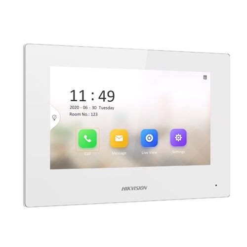 HIKVISION DS-KH6320-LE1.VideoIntercom Display 7"Touch PoE Bianco senza wi-fi Ris.1024x600