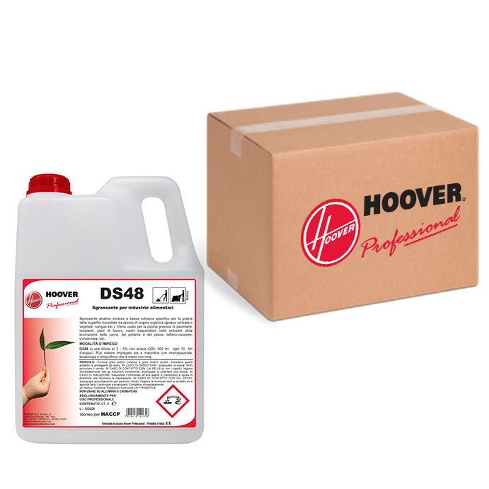 Hoover Scatola 4 taniche DS48 Detergente sgrassante lavasciuga per industrie alimentari