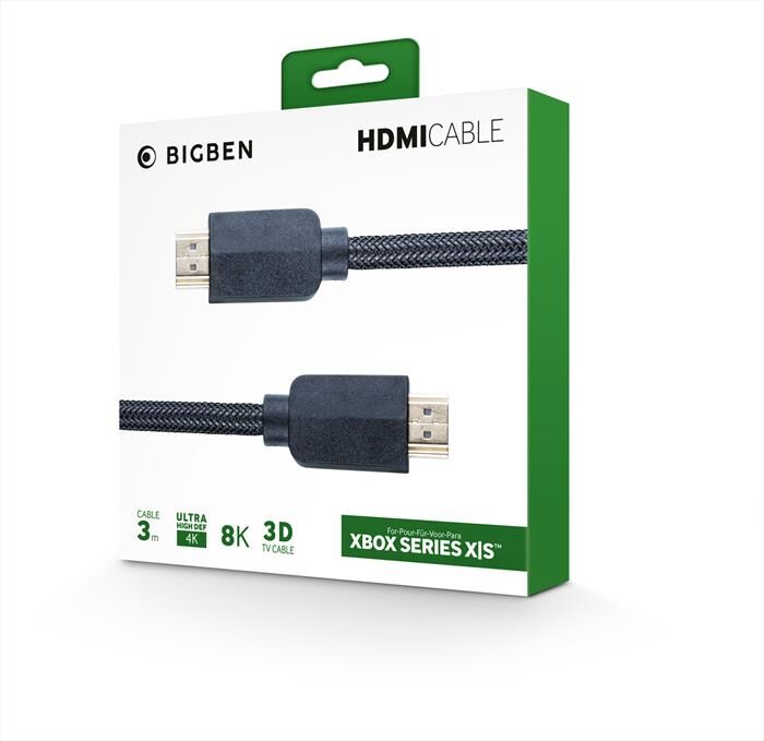 BIG BEN Cavo Hdmi 2.1 Nero 3 Mt Xbox Serie X/s-nero