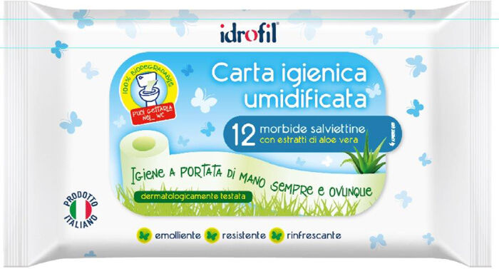 IDROFIL SRL Carta Igienica Biodegradabile 12 Pezzi