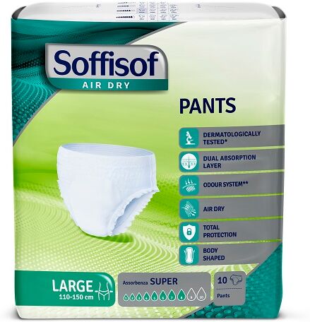 SOFFISOF Pannolone air dry pants super large 10 pezzi