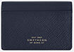 Smythson 'panama' Folding Card Case, Navy