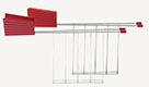 Alessi 'plissé' Toaster Racks, Red