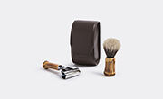 Lorenzi Milano Bamboo Travelling Shaving Set