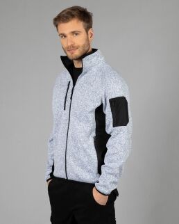 JRC 100 Pile in maglia elasticizzato con zip intera Monviso Man neutro o personalizzato