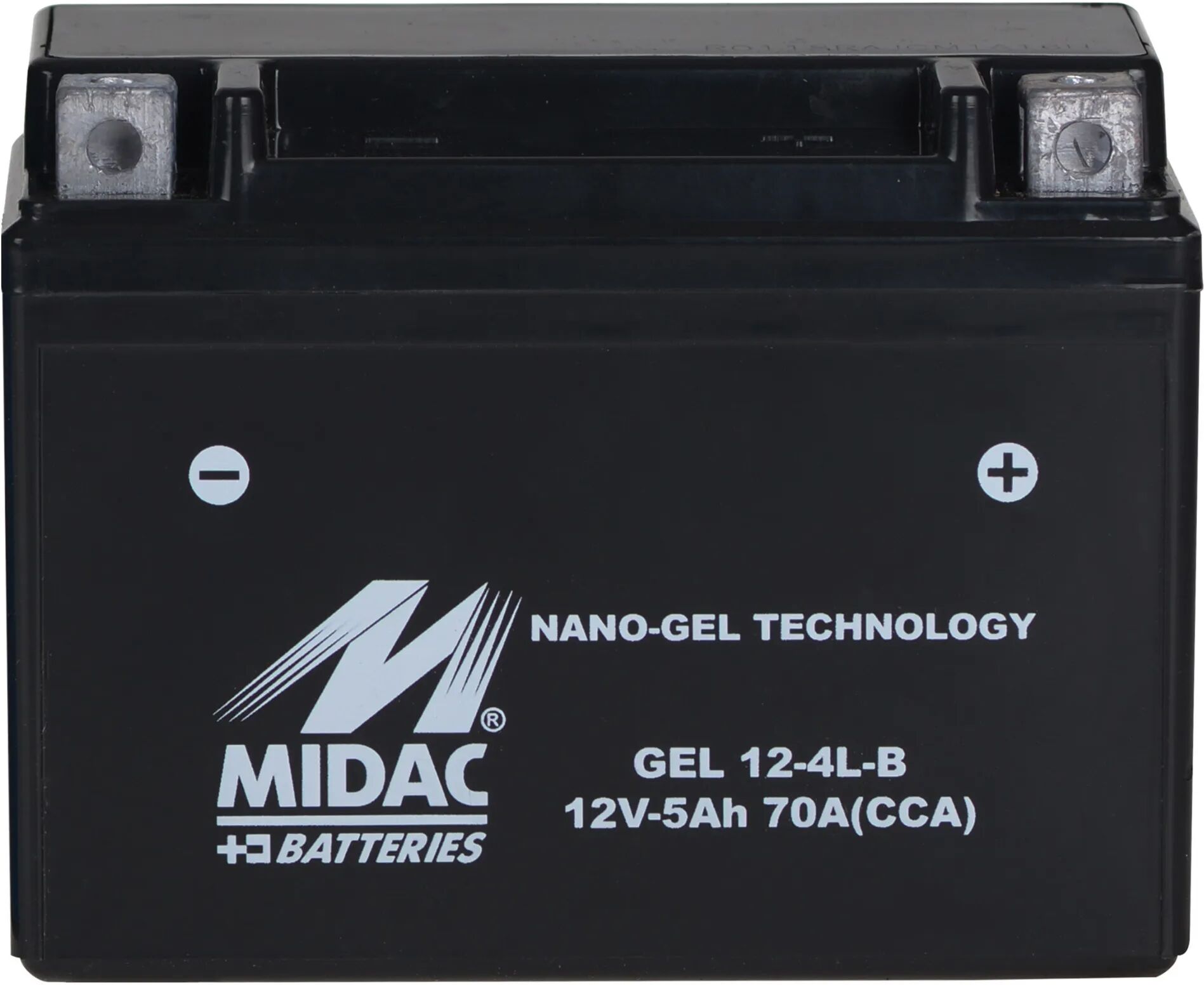 Midac BATTERIA MOTO GEL 5Ah 70A  4L-B 120x71x91 mm (LxPxH) PESO 1,540 kg