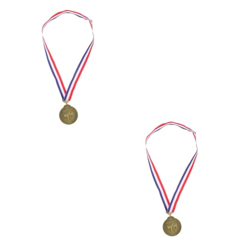 Kisangel 2 Stuks Draagbare Medaille Art Medaille Concurrentie Medaille Awards Medailles Metalen Medailles Herbruikbare Medaille Kleine Medaille Medailles Voor Awards Race Medaille