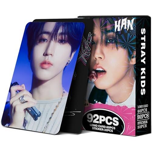 Yuto Zwerfkinderen Fotokaarten 92 STKS Stray Kids Han Album Fotokaarten Kpop Gift Lomo Kaarten Merch 60 STKS Kpop Han Lomo Card en 32 STKS Stray Kids Han Stickers (han)